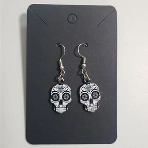 Handmade Halloween Day of the Dead Dia De Muertos candy skull earrings